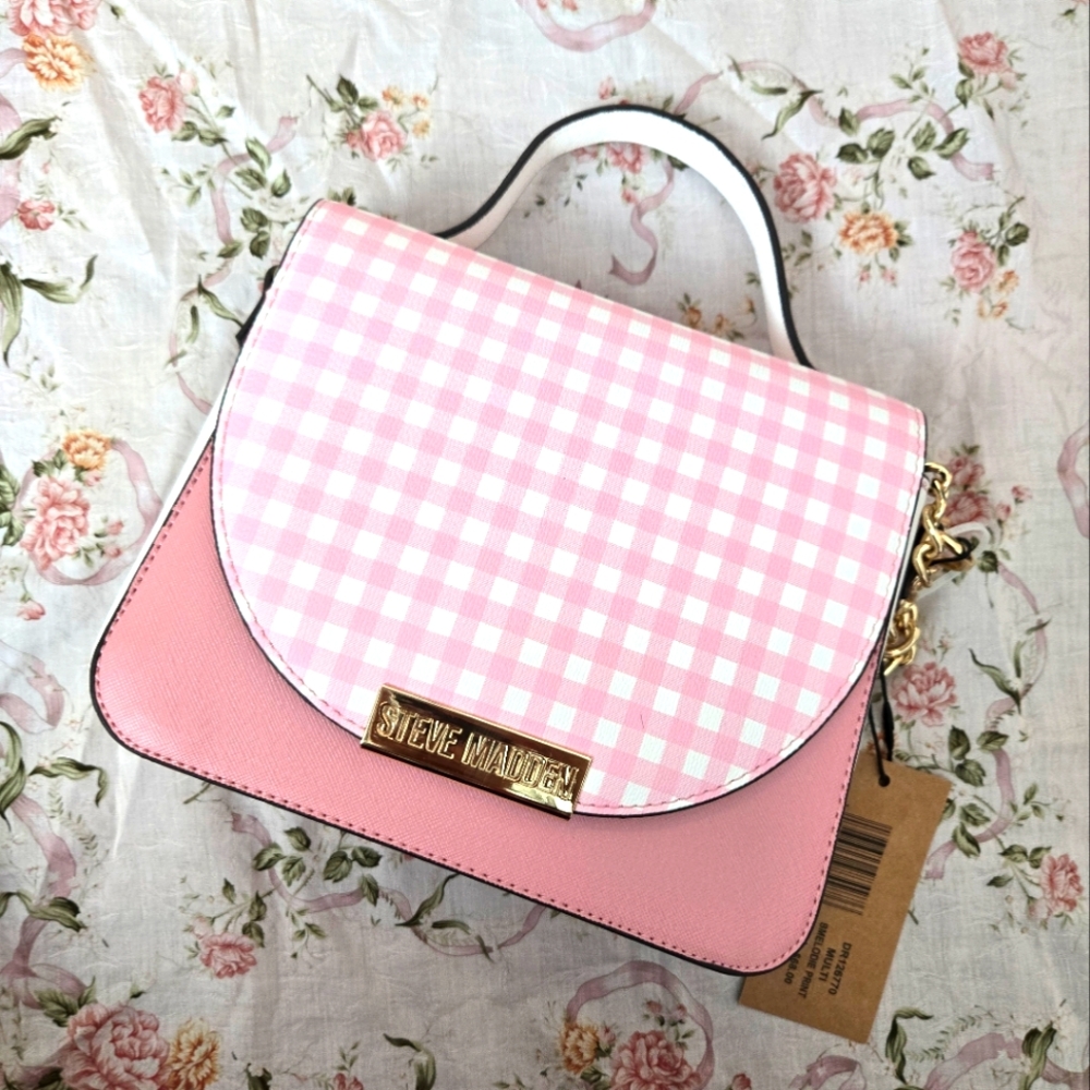 Steve Madden Pink Gingham Purse